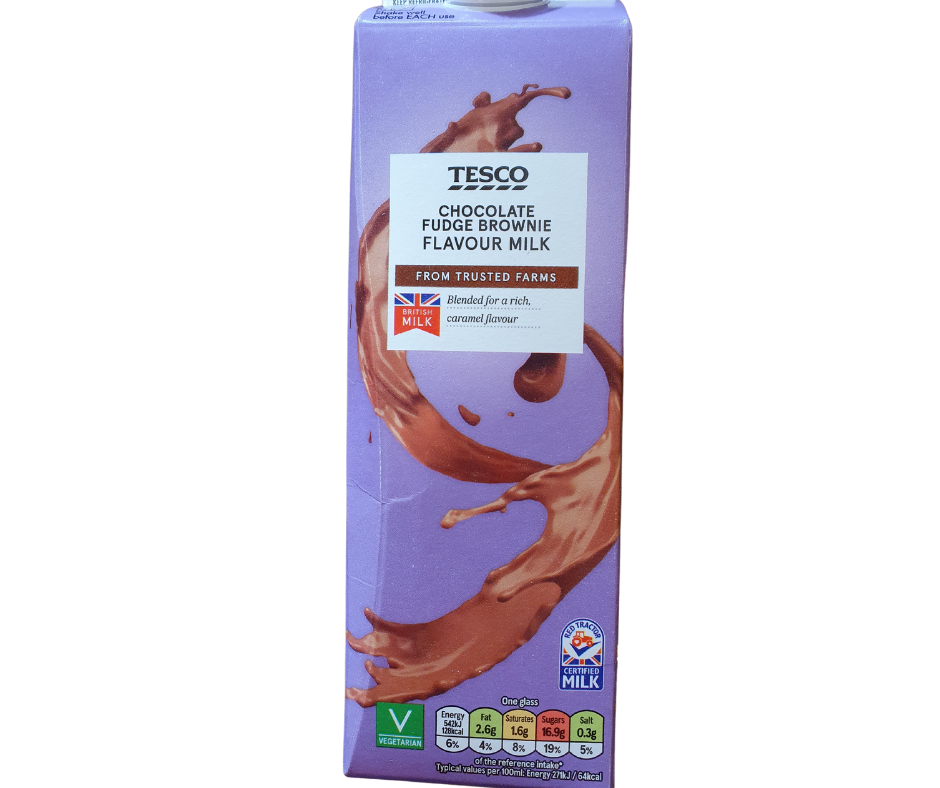 Tesco Fudge Brownie Flavoured Milk