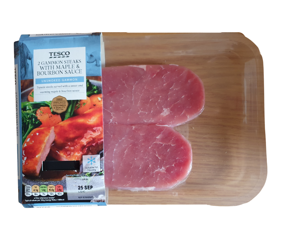 Gammon Steaks with Maple & Bourbon Sauce