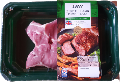 Tesco 2 Lamb Rump Steaks 300G