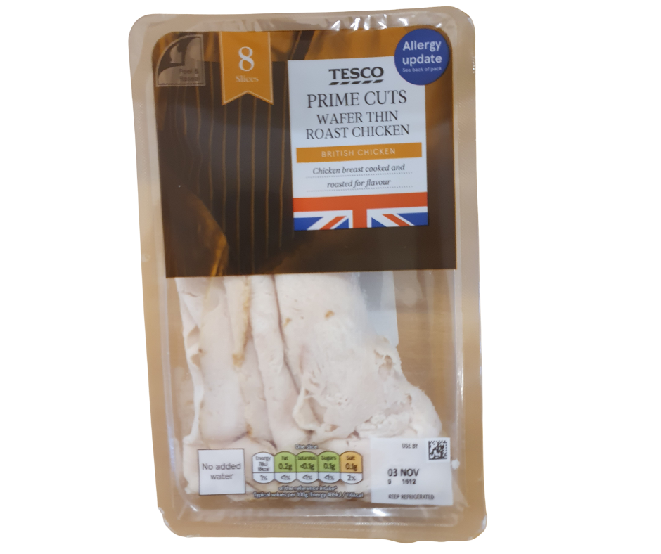 Tesco British Wafer Thin Roast Chicken 125G