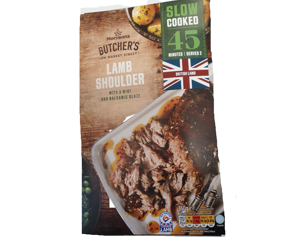 Morrisons Slow Cooked Lamb Shoulder With Mint & Balsamic Glaze
