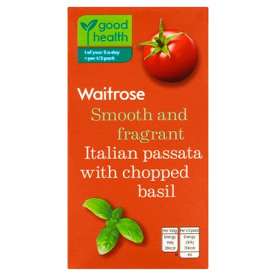 Waitrose Italian Passata with chopped basil